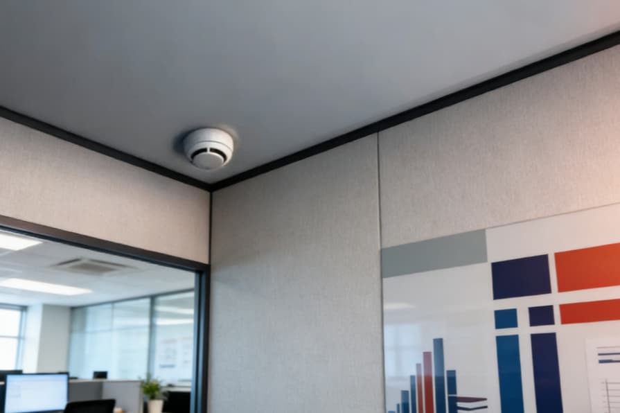 點型火災探測器至墻壁距離過近,錯!